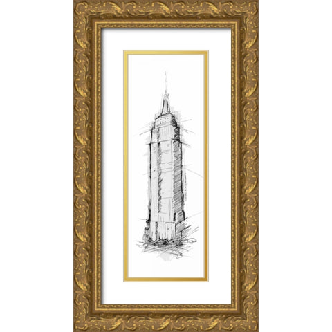 Empire Gold Ornate Wood Framed Art Print with Double Matting by OnRei