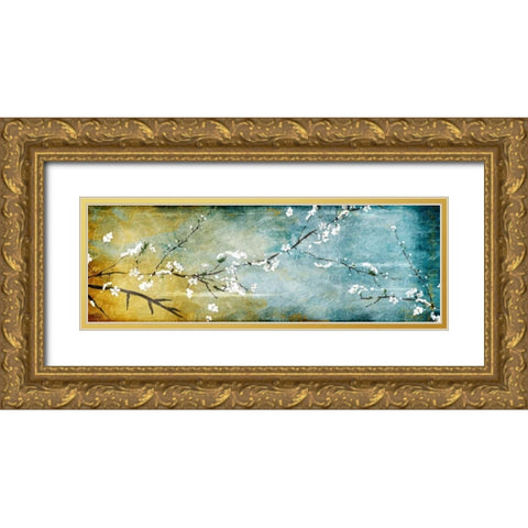 In The Wind Gold Ornate Wood Framed Art Print with Double Matting by OnRei