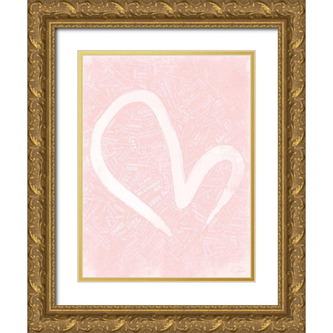 LOVE B Gold Ornate Wood Framed Art Print with Double Matting by OnRei