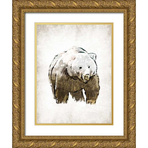 Butch in Forest Gold Ornate Wood Framed Art Print with Double Matting by OnRei