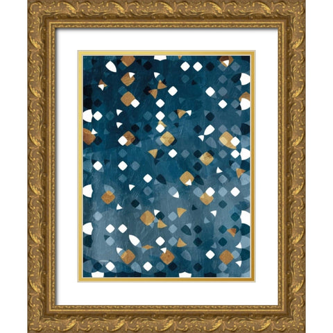 Lost In Abstract Gold Ornate Wood Framed Art Print with Double Matting by OnRei