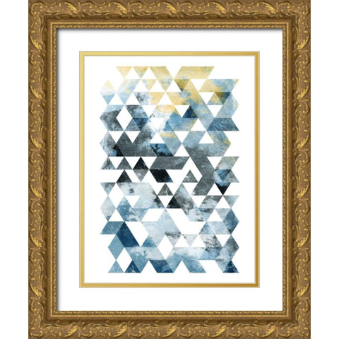 Grey Day Gold Ornate Wood Framed Art Print with Double Matting by OnRei