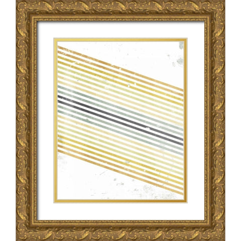 Grey Sun Gold Ornate Wood Framed Art Print with Double Matting by OnRei