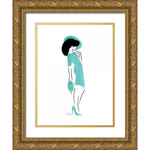 Who Me Gold Ornate Wood Framed Art Print with Double Matting by OnRei