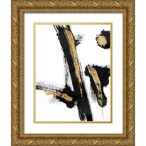 Feel Gold Ornate Wood Framed Art Print with Double Matting by OnRei