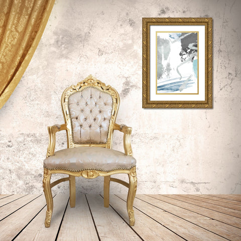Rainy Dream Gold Ornate Wood Framed Art Print with Double Matting by On Rei