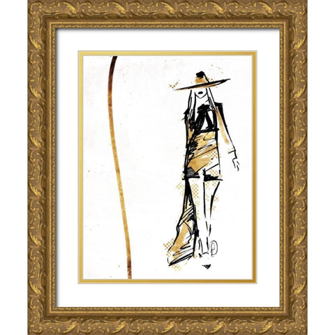 Golden Runway Gold Ornate Wood Framed Art Print with Double Matting by OnRei