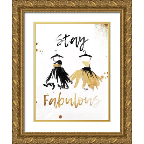 Stay Gold Gold Ornate Wood Framed Art Print with Double Matting by OnRei