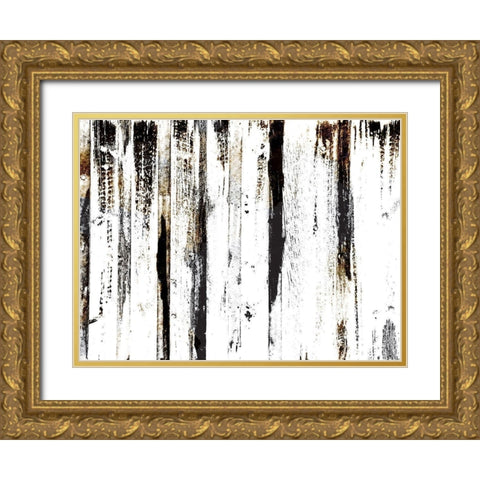 Gold Black Woods Gold Ornate Wood Framed Art Print with Double Matting by OnRei