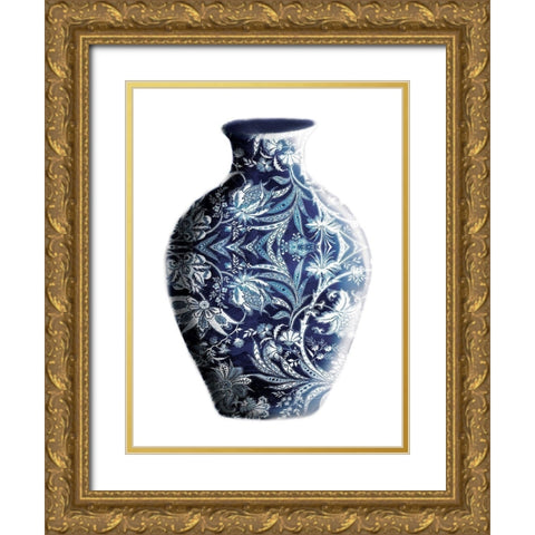 Clean Vase Gold Ornate Wood Framed Art Print with Double Matting by OnRei