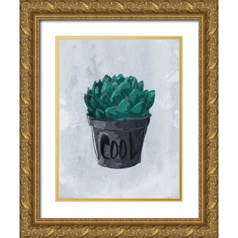 Cool Plant Gold Ornate Wood Framed Art Print with Double Matting by OnRei