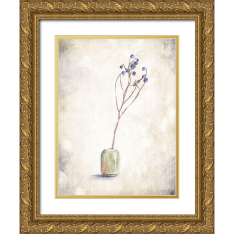 Solitude Of A Plant Gold Ornate Wood Framed Art Print with Double Matting by OnRei