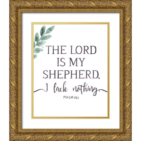 My Shepherd Gold Ornate Wood Framed Art Print with Double Matting by Villa, Milli