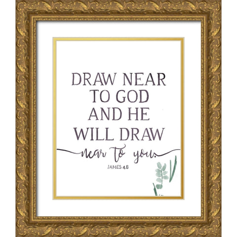 Will Draw Gold Ornate Wood Framed Art Print with Double Matting by Villa, Milli