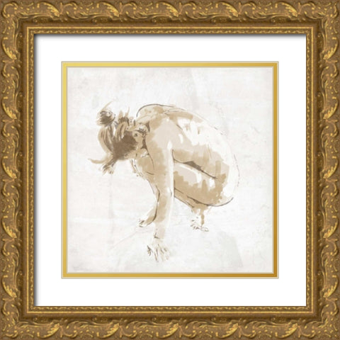 SKETCH PASSION 2 Gold Ornate Wood Framed Art Print with Double Matting by OnRei