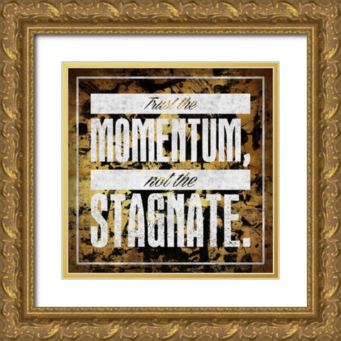 Stagnate GOLD Gold Ornate Wood Framed Art Print with Double Matting by OnRei