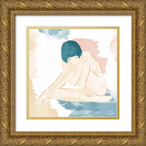 Love Yourself Gold Ornate Wood Framed Art Print with Double Matting by OnRei