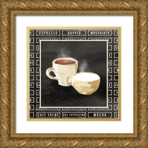 Another Two Cups Gold Ornate Wood Framed Art Print with Double Matting by OnRei