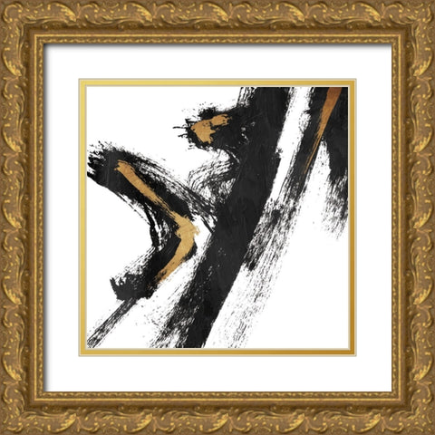 Meta Morph Gold Ornate Wood Framed Art Print with Double Matting by OnRei