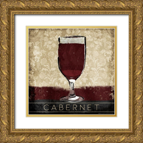 Cabernet Gold Ornate Wood Framed Art Print with Double Matting by OnRei