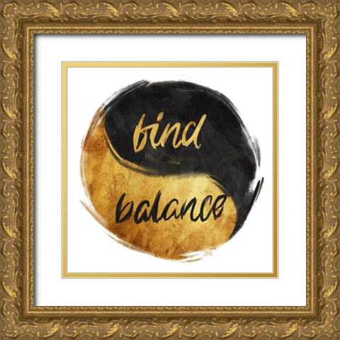 Find Balance Gold Ornate Wood Framed Art Print with Double Matting by OnRei