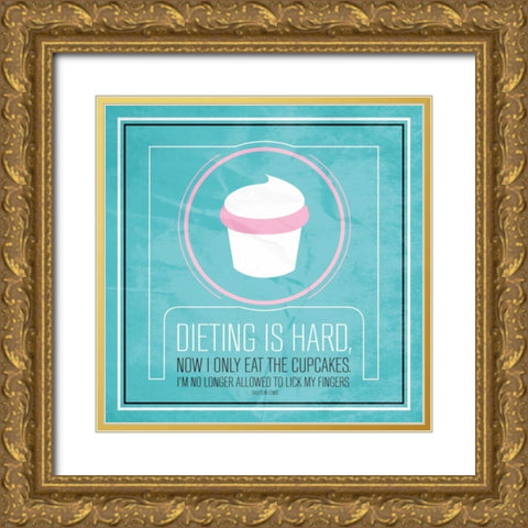 Dieting Mate Gold Ornate Wood Framed Art Print with Double Matting by OnRei