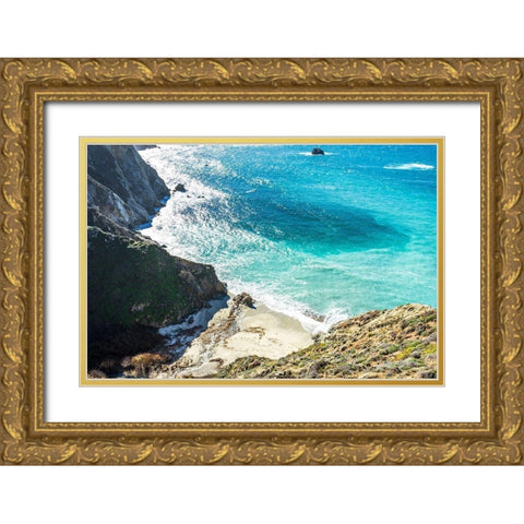 Bay Side 2-1 Gold Ornate Wood Framed Art Print with Double Matting by Orlando