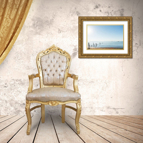 Far Away View Gold Ornate Wood Framed Art Print with Double Matting by Orlando