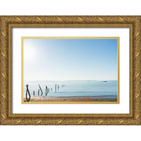 Far Away View Gold Ornate Wood Framed Art Print with Double Matting by Orlando