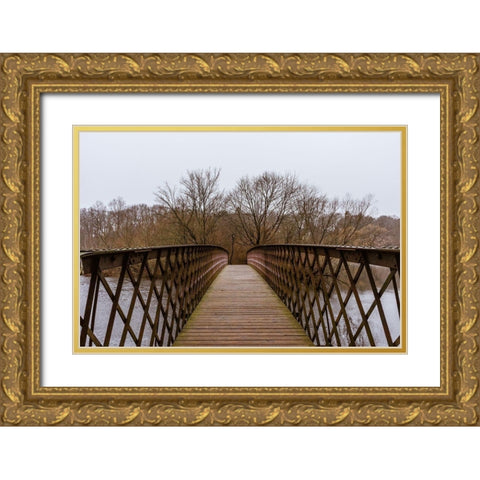 Between Two Places Gold Ornate Wood Framed Art Print with Double Matting by Orlando