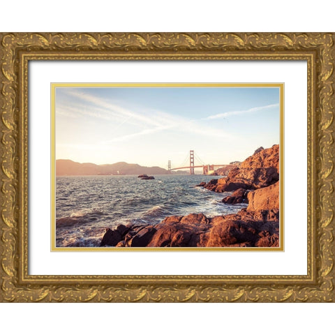 Bay Area Gold Ornate Wood Framed Art Print with Double Matting by Orlando