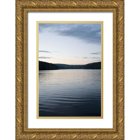 Lake Ripples Gold Ornate Wood Framed Art Print with Double Matting by Orlando