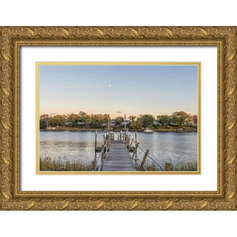 The Canal Gold Ornate Wood Framed Art Print with Double Matting by Orlando