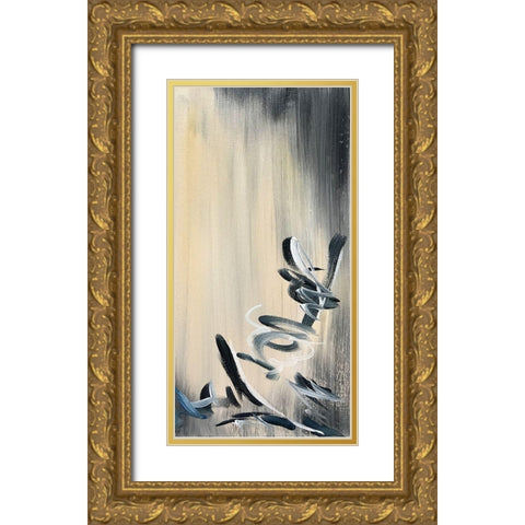 Movement Twist 2 Gold Ornate Wood Framed Art Print with Double Matting by Pearson, Debbie