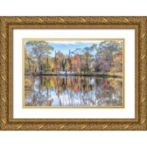 Bayshore Gold Ornate Wood Framed Art Print with Double Matting by DeLuca, Pat