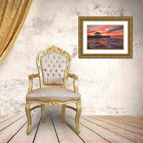 Nonchalant Sign Gold Ornate Wood Framed Art Print with Double Matting by DeLuca, Pat