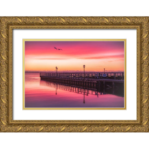 Obsequious Traditions Gold Ornate Wood Framed Art Print with Double Matting by DeLuca, Pat