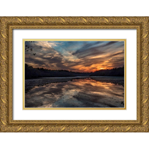 Priority Of Reflection Gold Ornate Wood Framed Art Print with Double Matting by DeLuca, Pat
