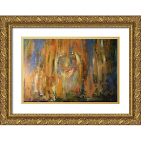 Rising Frustrations Gold Ornate Wood Framed Art Print with Double Matting by Spina, Phyllis