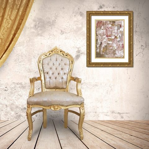 Blushing Pink 2 Gold Ornate Wood Framed Art Print with Double Matting by Spina, Phyllis