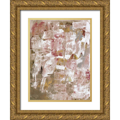 Blushing Pink 2 Gold Ornate Wood Framed Art Print with Double Matting by Spina, Phyllis