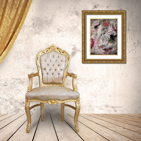 Midnight Glow Gold Ornate Wood Framed Art Print with Double Matting by Spina, Phyllis