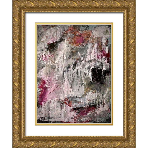 Midnight Glow Gold Ornate Wood Framed Art Print with Double Matting by Spina, Phyllis
