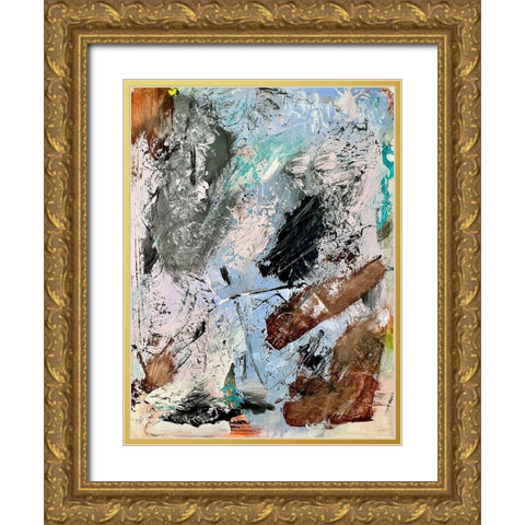 Masked Construction Gold Ornate Wood Framed Art Print with Double Matting by Spina, Phyllis