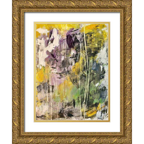 Fused Projection Gold Ornate Wood Framed Art Print with Double Matting by Spina, Phyllis