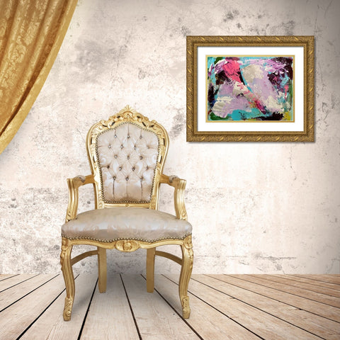 Architectonic Energy Gold Ornate Wood Framed Art Print with Double Matting by Spina, Phyllis
