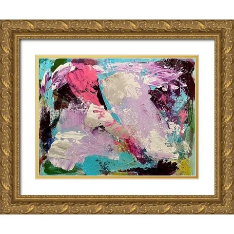 Architectonic Energy Gold Ornate Wood Framed Art Print with Double Matting by Spina, Phyllis
