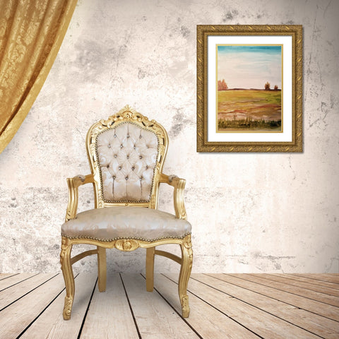 Greener Feeling Gold Ornate Wood Framed Art Print with Double Matting by Spina, Phyllis