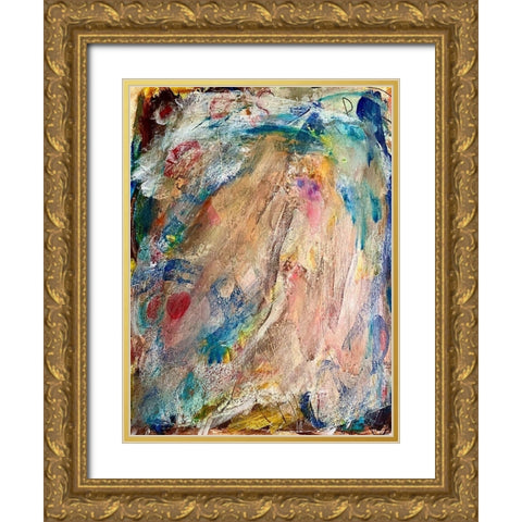 Drastic Movements Gold Ornate Wood Framed Art Print with Double Matting by Spina, Phyllis