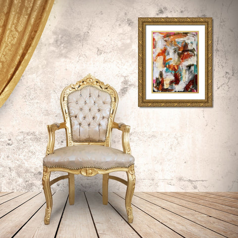 Trapped Maelstrom Gold Ornate Wood Framed Art Print with Double Matting by Spina, Phyllis